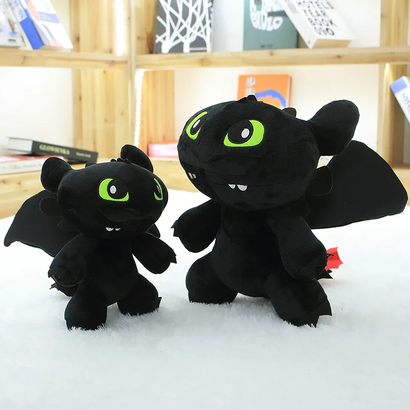 How To Train Your Dragon 3 Toothless Night Light Fury Toys Big Size Soft Stuffed Plush Doll Baby Kids Children Gifts | Игрушки и хобби