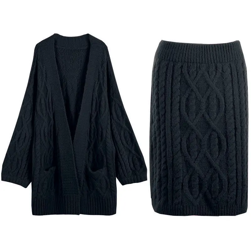 

European Famous Ladies Sexy V-neck women knitted 2 Peice Set Female tops+pants Suit D577