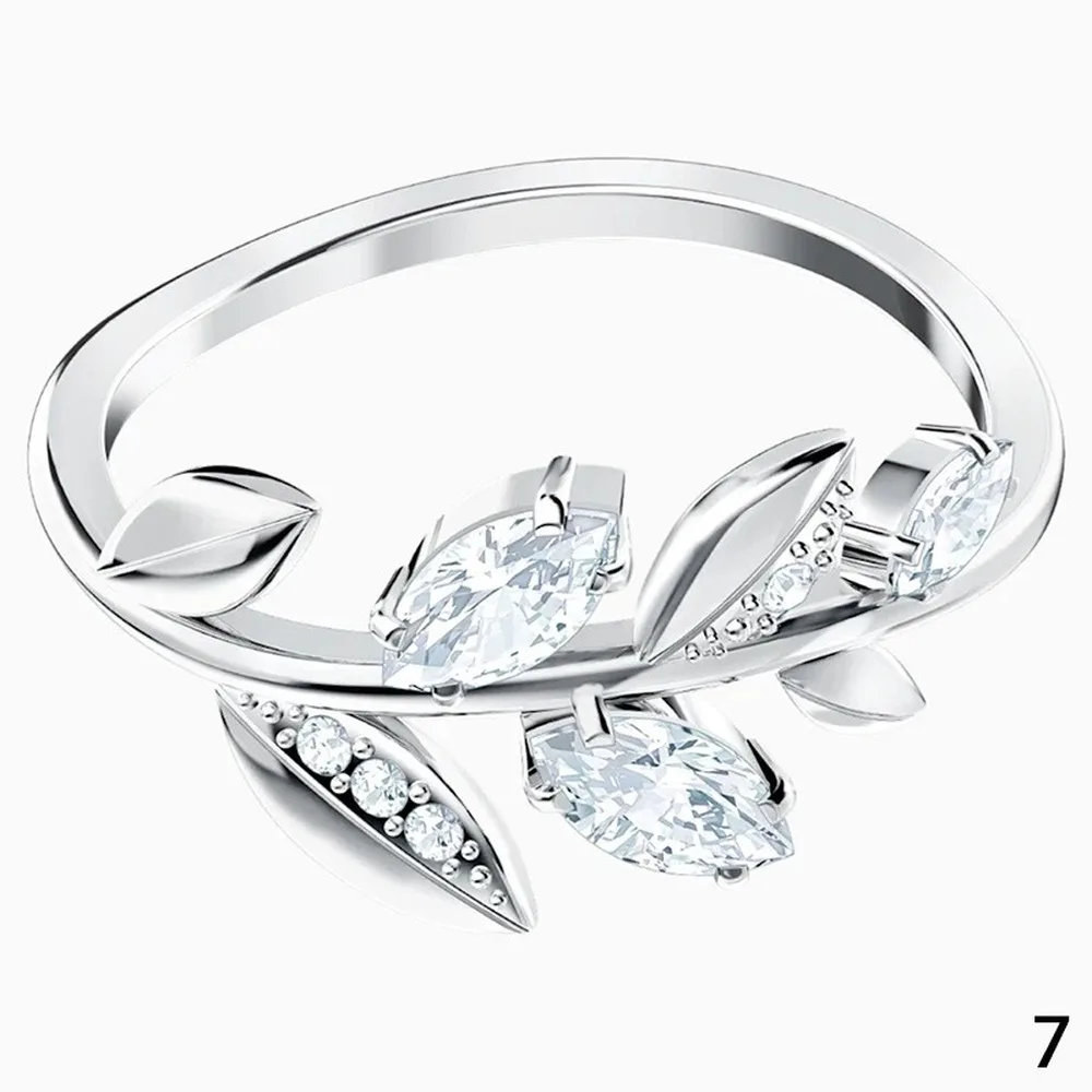 

SWA With BOX Original Copy Fashion Jewelry MAYFLY Series Necklaces Leaf Crystal Necklace Romantic Women Gift Free Shipping