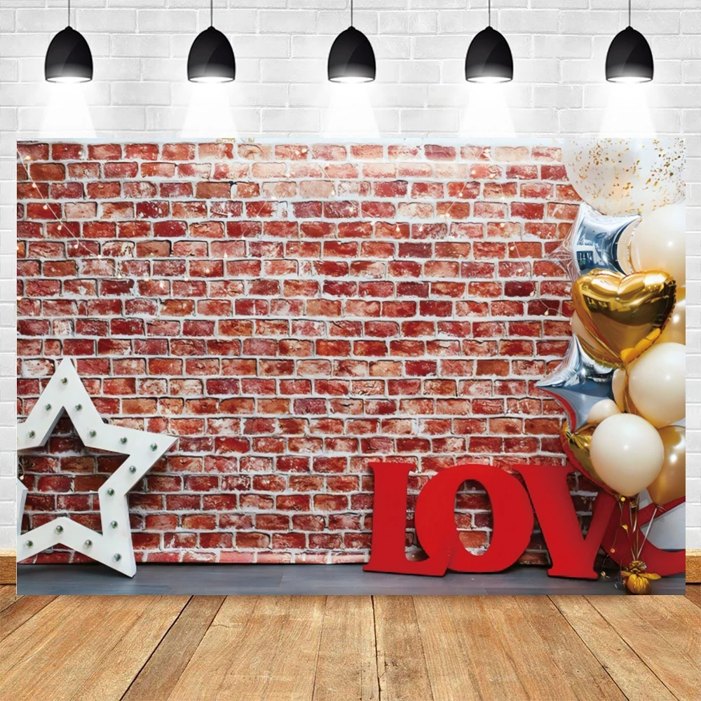 

Love Wedding Valentine's Day Birthday Balloon Photography Backdrops Photographic Background Vinyl Polyester Photozone Banner