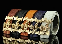mens belt business crocodile pattern smooth buckle belt for men casual faucet denim buckle luxury designer belt