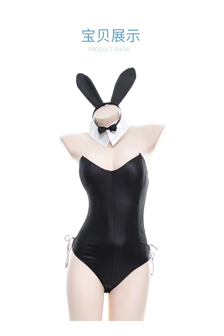 

Bunny Girl Senpai Cosplay Anime Role Costume One Piece Bodysuit Bunny Ears Sexy Lingerie for Women