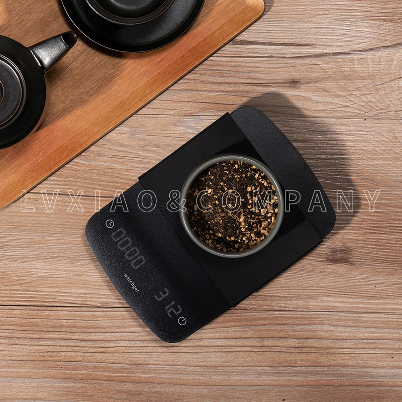 watchget w-131 Electronic Scale with Timer Digital Coffee Black for Espresso and Pour Over |