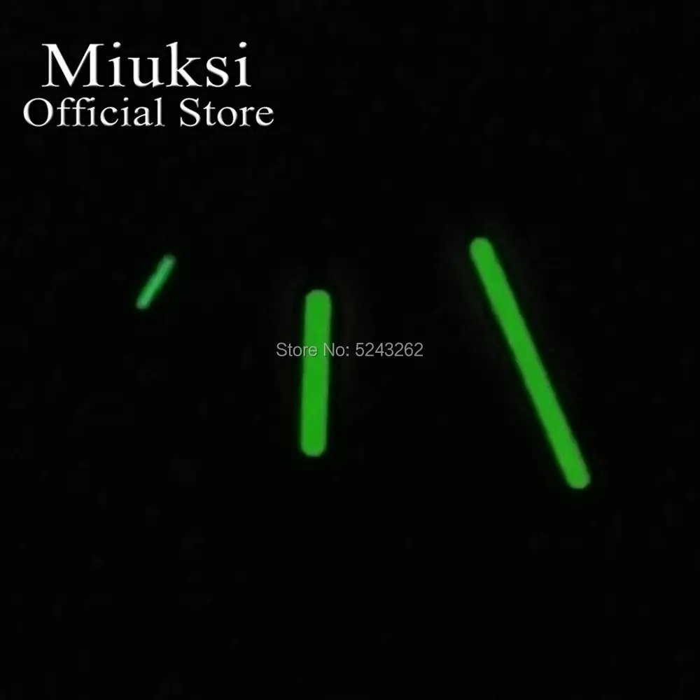 Стрелки Miuksi зеленые светящиеся стрелки подходят для часов серии ETA 6497 6498 или Seagull