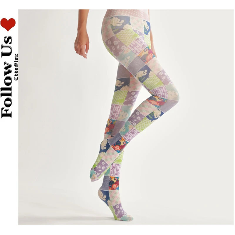 

Japanese Patchwork Printed Pantyhose Tights Women Fashion Lolita Kawaii Body Shaping Underwear Bottoming Stockings Sexy Leggings