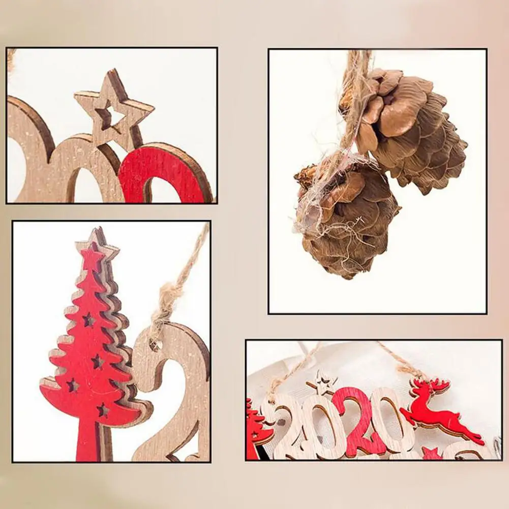 MeterMall рождественские деревянные подвески со знаком двери окна Рождественская
