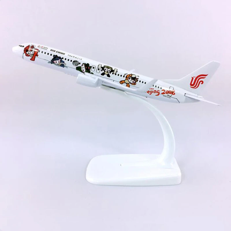 16 см сплав металла воздуха Китай модель самолета B737 Airlines Lucky Doll Boeing 737 Beijing 2008