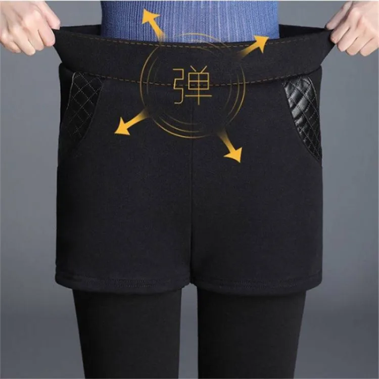 

Women Leggings Casual Fashion Skinny Slim Washed Jeggings Thick High Elastic Denim Legging Pocket Winter Pants For Women