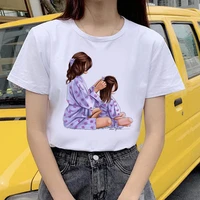 t shirt women 2021 mother child outfit fashion summer short sleeve female top clothing casual momlife 90s girls white tshirts