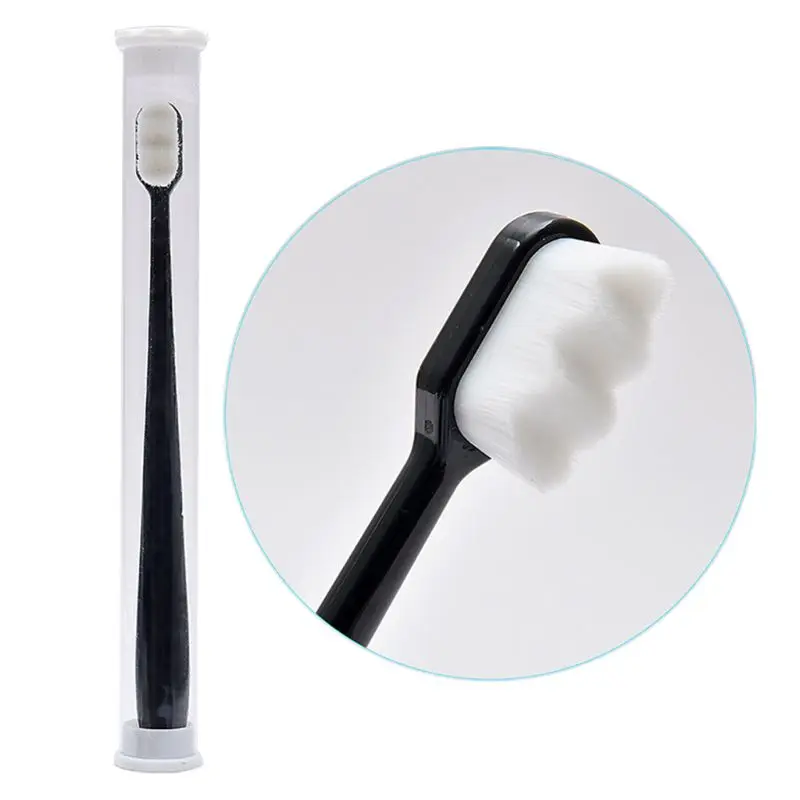 

1Pc Nano Ultra-fine Wave Toothbrush Soft Bristle Adult Child With PVC Dental Whitening Brush Oral Care Clean