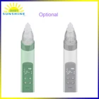 Носовой аспиратор для детей, эргономичный Электрический Очиститель носа с 3 силиконовыми наконечниками, мощностью всасывания, музыкой и 3 лампочками