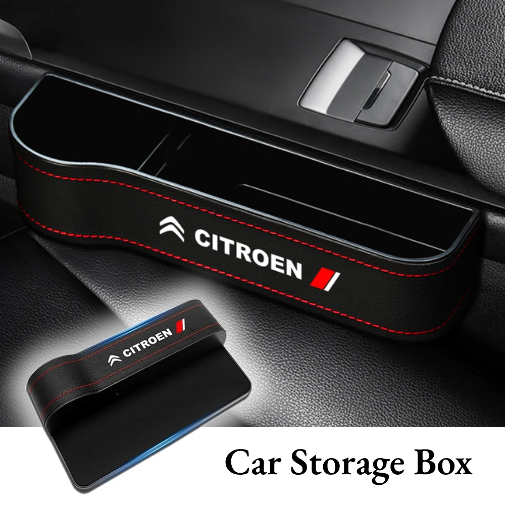 

Car Leather Seat Slip Gap Storage Box Seat Crevice Phone Wallet Holder For Citroen C4 C1 C5 C3 C6 C5 C8 DS C-ELYSEE VTS C4l