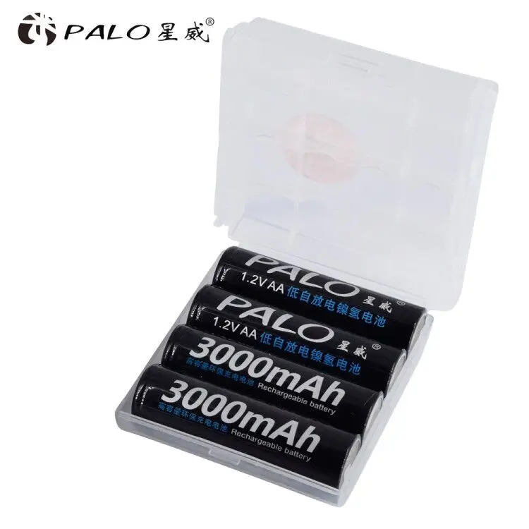 Palo Новое поступление AA AAA C D зарядное устройство USB lcd Быстрая зарядка+ 16 шт 1,2 в Ni-MH AA Аккумуляторная батарея низкий саморазряд