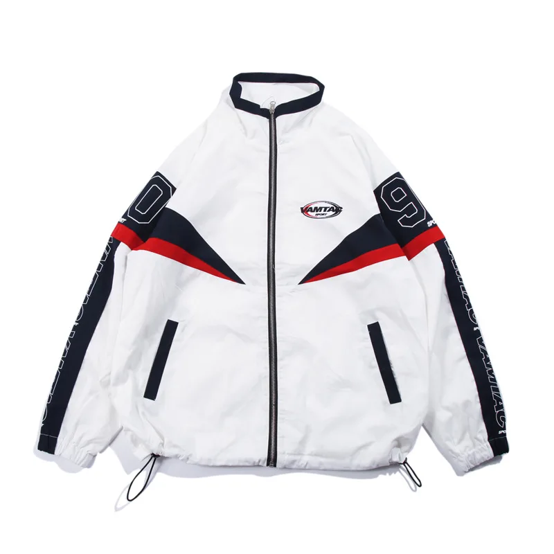 Мужские тренчи в стиле ретро хип-хоп ветровка на молнии со стоячим воротником