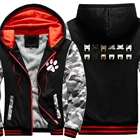 Забавные флисовые куртки с капюшоном и принтом кошек; Зимние уличные теплые спортивные куртки; Новинка; Повседневная мужская уличная одежда; Пальто с капюшоном