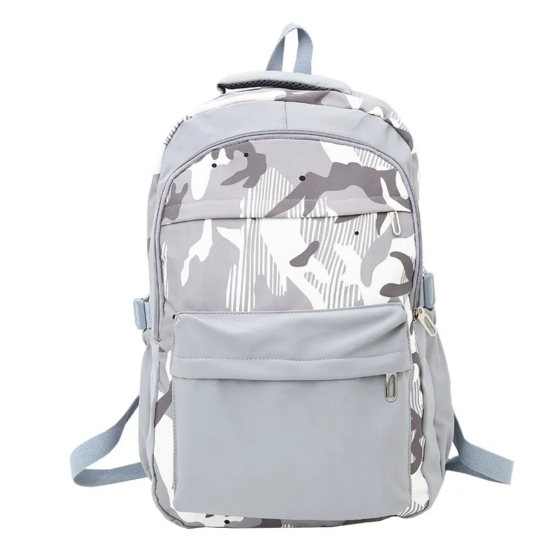 

Модный мужской рюкзак, трендовый Камуфляжный школьный рюкзак для мальчиков, вместительные водонепроницаемые нейлоновые рюкзаки для ноутб...