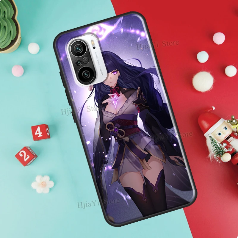 genshin impact raiden shogun case for xiaomi mi 11 lite 12 12x 11t pro poco x3 pro x3 gt x4 m4 m3 f3 phone cover shell free global shipping