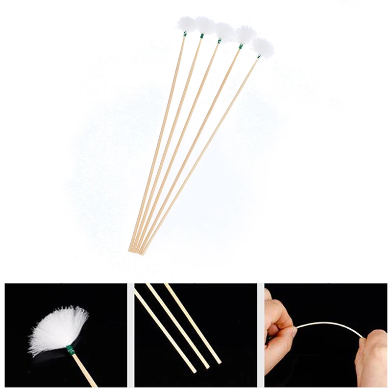 

5Pcs Goose Feather Earpick Wax Curette Adult Bamboo Handle Ear Dig Tools