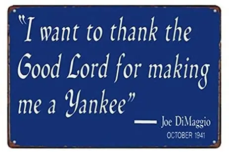 

Thanks The Lord for Making Me Yankee Tin Sign Metal Sign Metal Poster Metal Decor Outdoor Indoor Wall Panel