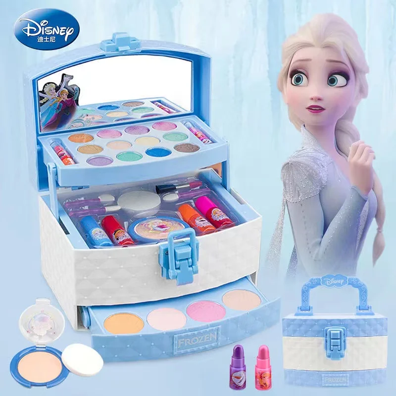 

Disney girls frozen Makeup Toys Cosmetics Princess Makeup Box Set Safe Girl Toy Gift