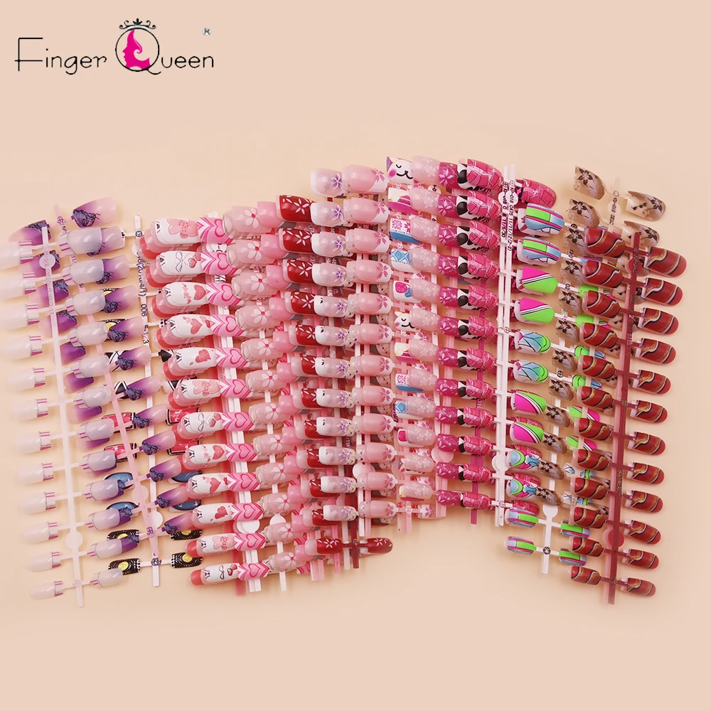 

24pcs Full Cover Fake Nail Art Design Sexy Fashion Acrylic False Nails With Glue Faux Press On Nail Tips Manicure Accesorios