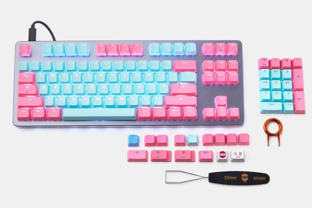 Taihao pbt двойные колпачки для клавиш самостоятельной сборки игровая механическая