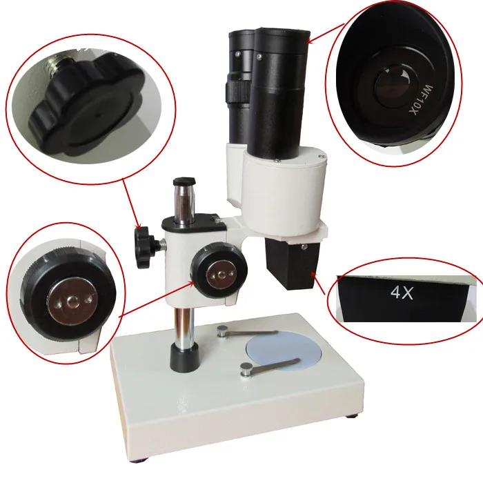 Бинокулярный стереоскопический микроскоп 20X 40X для сварки печатных плат ремонта
