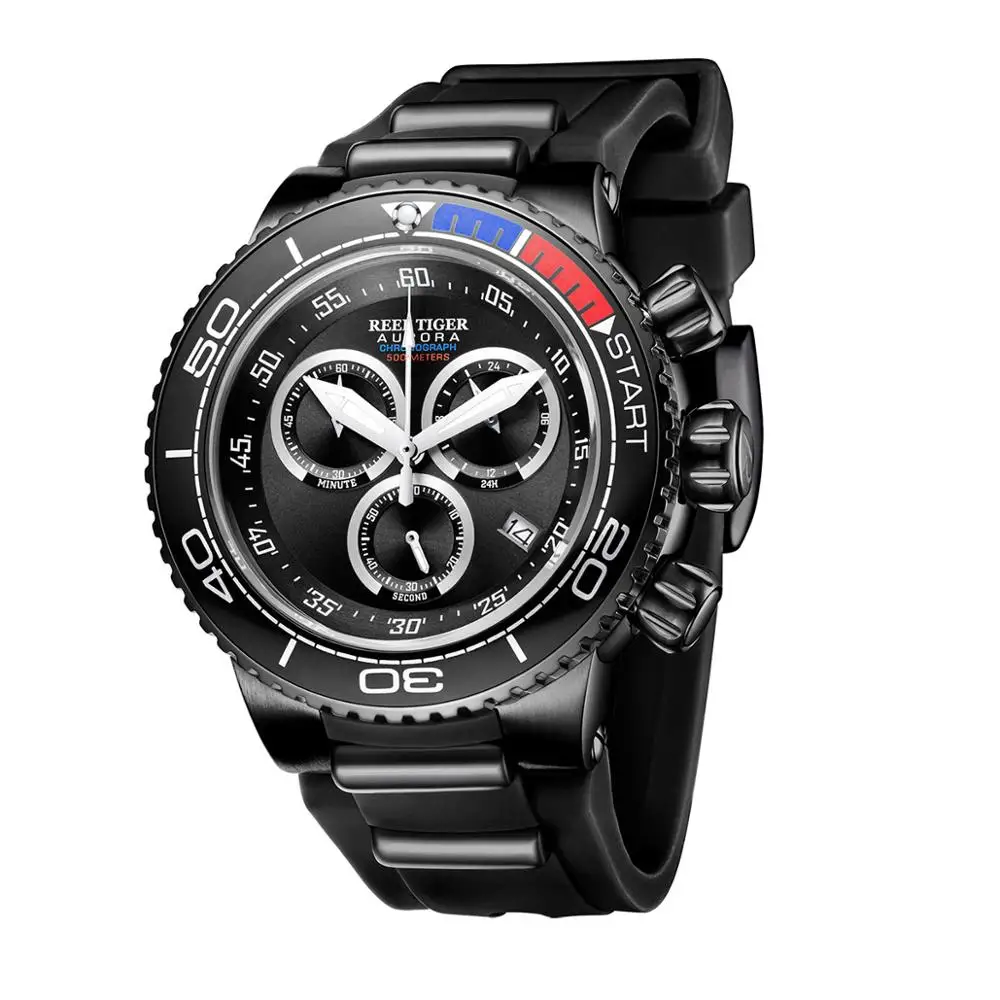 Мужские наручные часы с хронографом мужские спортивные рифом и тигром