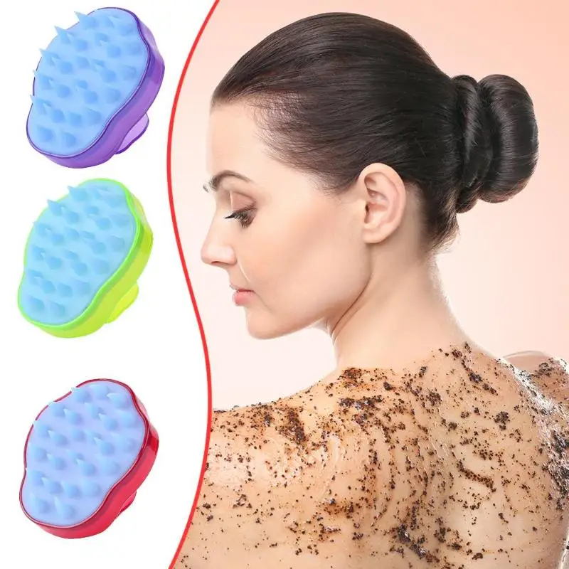 Ежедневная ручная Массажная щетка резиновая оболочка способствует циркуляции