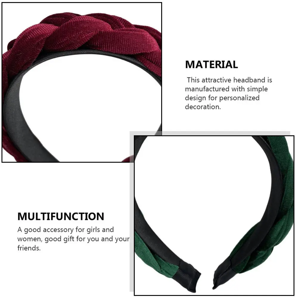 

6pcs Retro Wide Edge Headband Lint Hair Hoop Hair Accessories