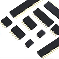 free shipping 1000pcs 2 54mm 1x6pin 6 pin female single row straight header strip connector socket