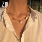 Ожерелье с бабочкой ZN 2021 в богемном стиле, Подвеска для женщин на цепочке до ключиц, ювелирные изделия