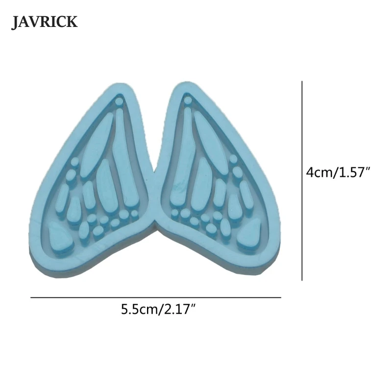 

2Pcs Butterfly Pendant Earrings Silicone Molds For Resin Art with Hole Butterfly Wing Craft Keychain Jewelry Tools