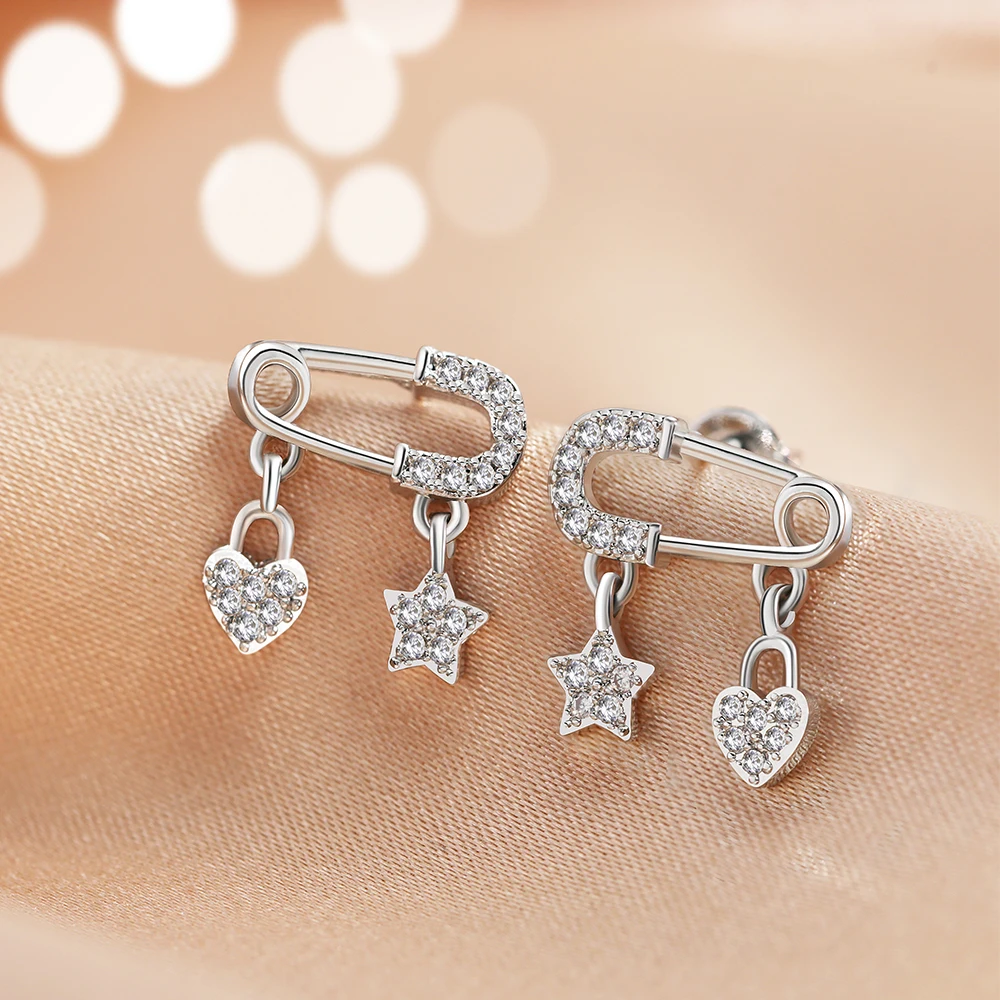 Новые поступления циркониевые серьги с микрозакрепкой женские медные