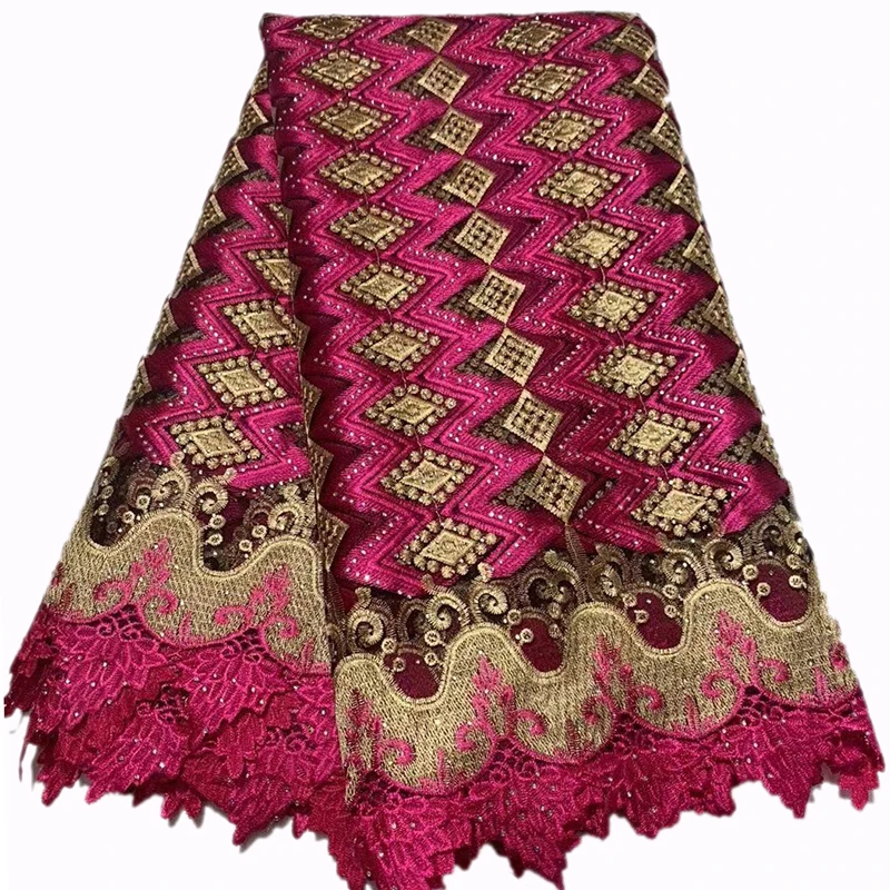 

Latest Wonderful water soluble Lace Fabric waves pattern design with stones 2W119,soft material background Tulle Lace Fabric