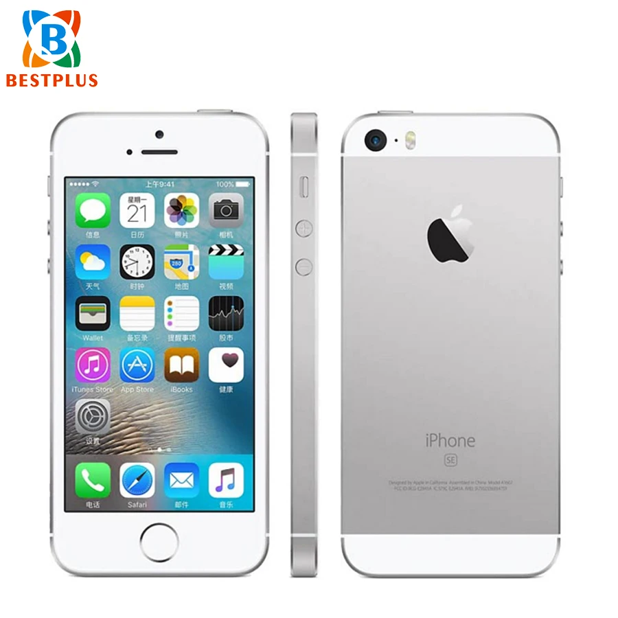 Разблокированный мобильный телефон Apple iPhone SE A1723 LTE 4," 2 Гб ОЗУ 16 Гб ПЗУ двухъядерный смартфон 640x1136 px с отпечатком пальца