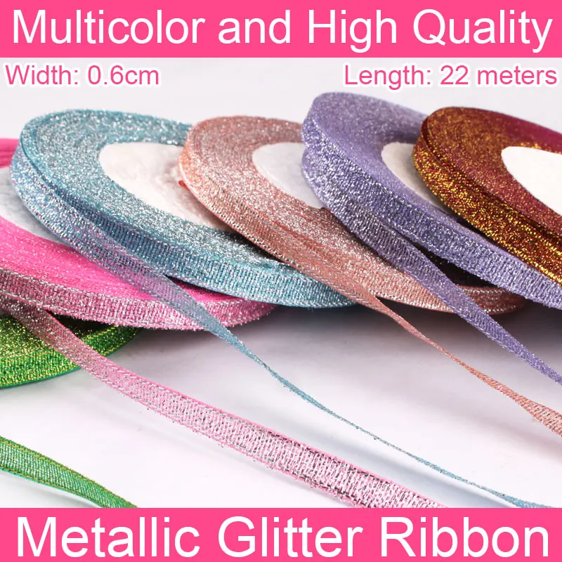 Лента 0 6 см для рождественской подарочной коробки ленты с металлическими