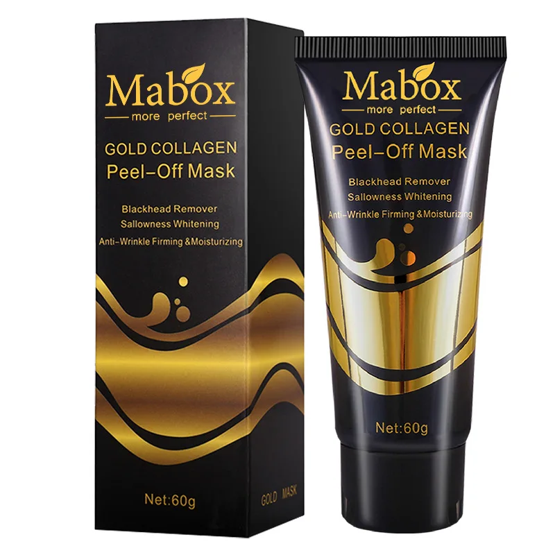 Mabox Золотая коллагеновая отшелушивающая маска для лица удаление черных точек