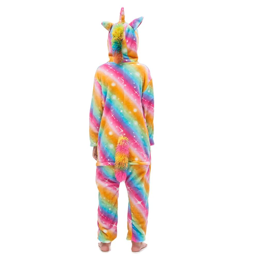 cosplay Winter kids Pajamas Rainbow Flannel Sleepwear Unisex Cute Monster Dinosaur Cartoon Animal Sets Kids Pyjamas |