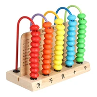 wooden montessori math toy computing rack counting calculating beads abacus educational toys baby early learning children toys