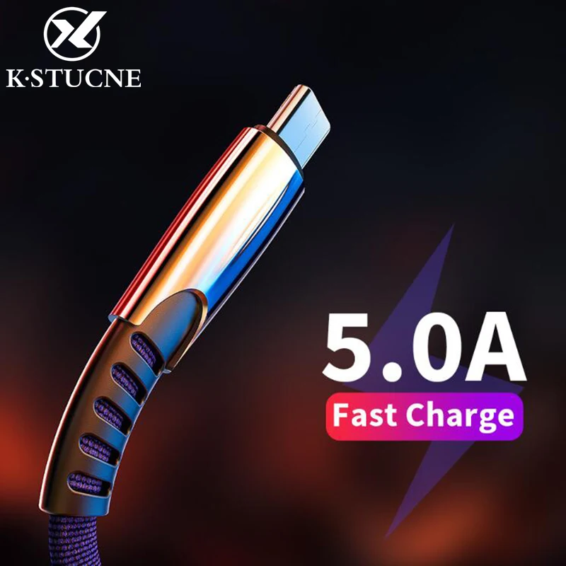 Новый нейлоновый кабель быстрой зарядки USB C Type в оплетке для Huawei P10 P20 Lite Pro 5A samsung