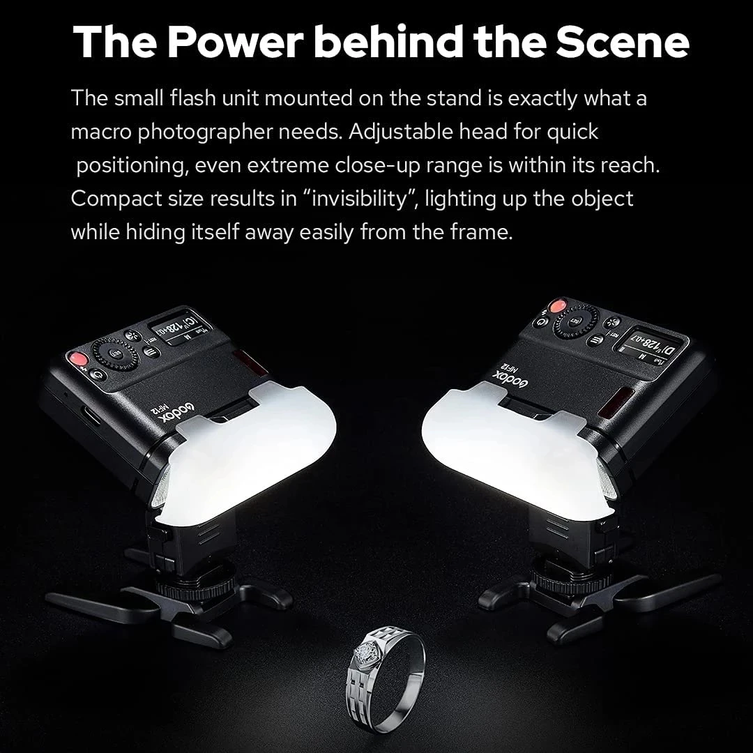 Godox MF12 MF12-K2 Macro Mini Flash Speedlite Встроенная система X TTL Цветной фильтр диффузор для