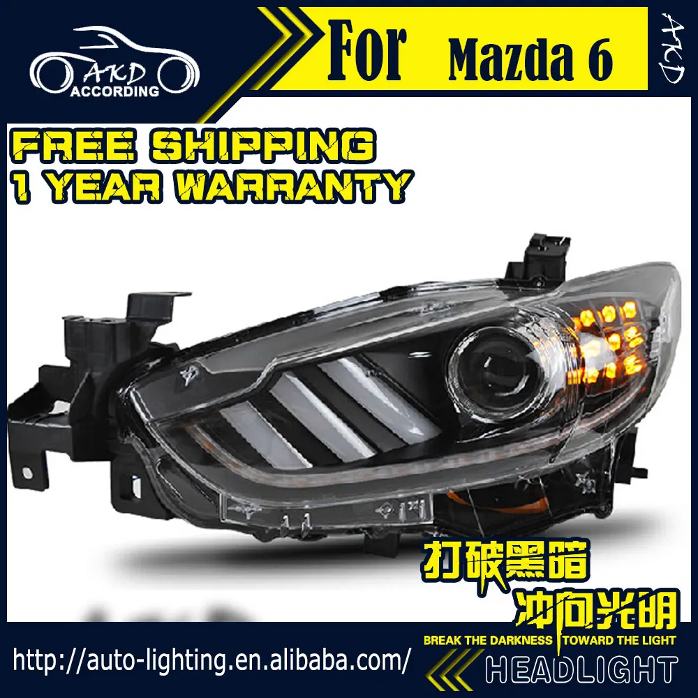 АКД стайлинга автомобилей фара для Mazda 6 Atenza светодиодный фар Mustang дизайн DRL H7 D2H Hid