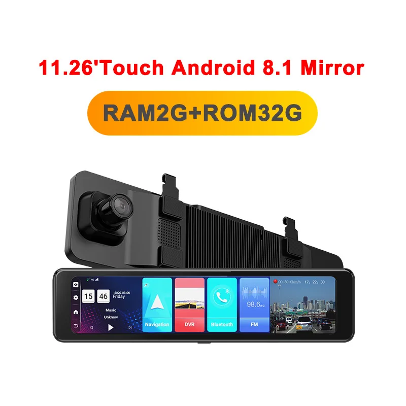 

OLOPKY 12" Car DVR Rearview Mirror 4G Android 8.1 Dash Cam GPS WiFi Navigation ADAS Full HD 1080P Car Video Camera Recorder DVRS