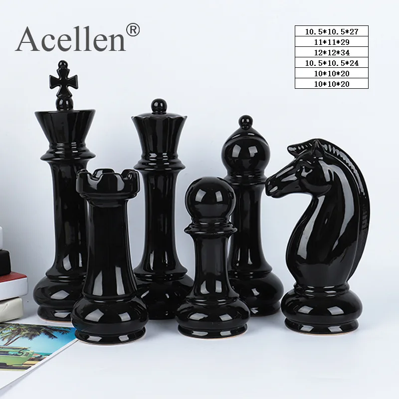 Набор из шести предметов керамические международные Шахматные фигурки