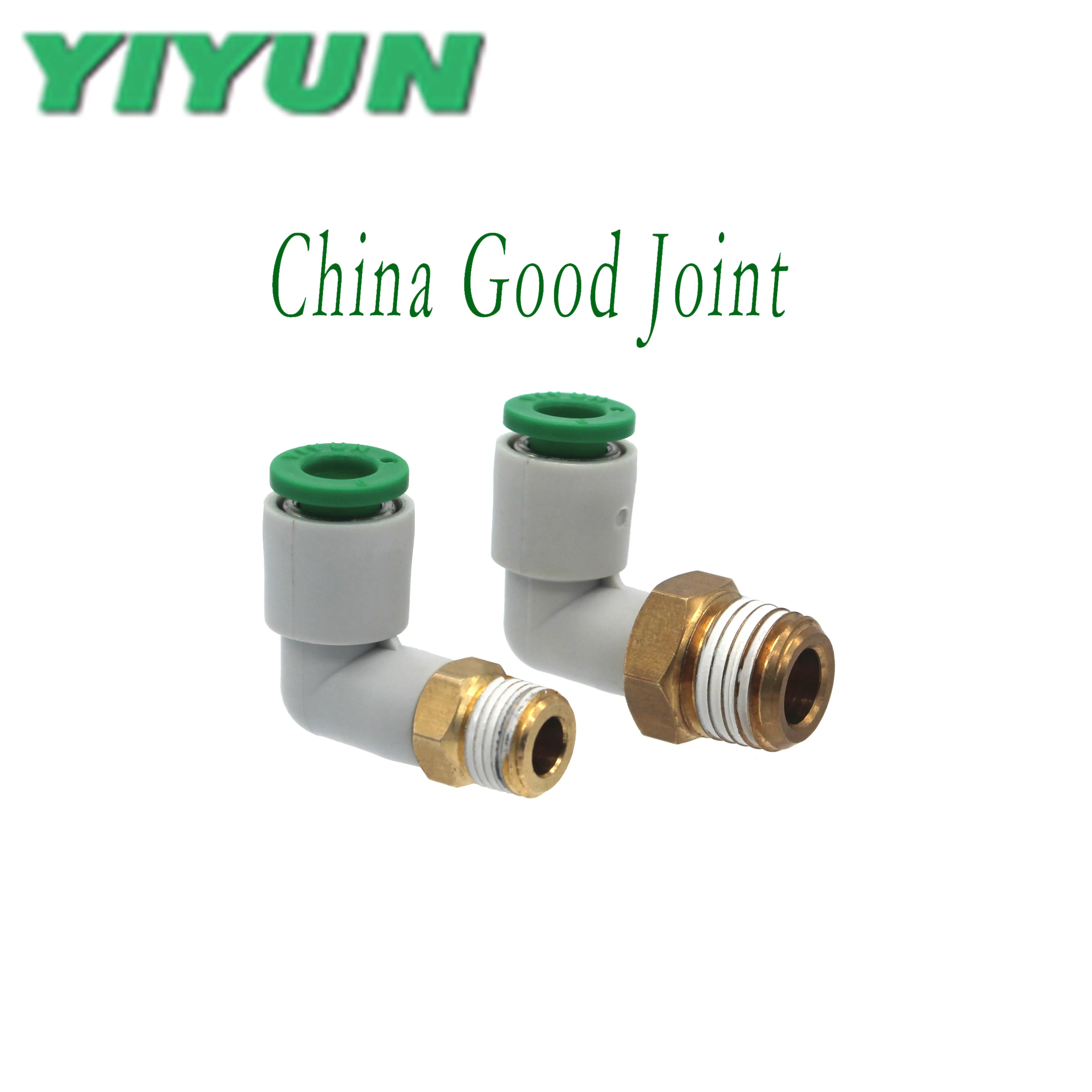 

KQ2L04-M5A,M6A,01AS,02AS KQ2L06-M5A,M6A,01AS,02AS,03AS,04AS YIYUN External thread right Angle quick insert joint KQ2 Series