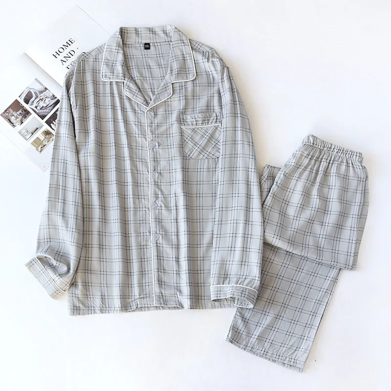 

Mens Cotton Pajama Sets Men Night Wear Men Pyjamas Mens Sleepwear 21-330