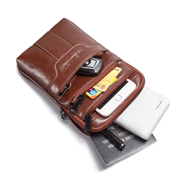 Luxury Man Messenger Bag PU Leather Small Vintage Crossbody Bags For Men Male Shoulder Designer Phone |