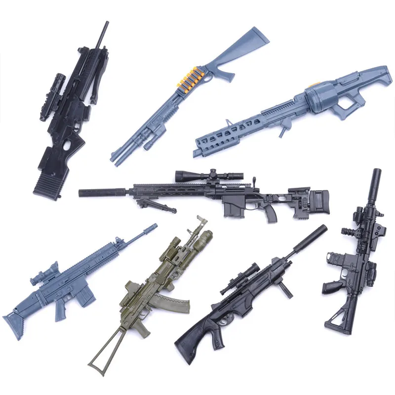 1/6 4D модель пистолета солдатское оружие пластиковая сборка строительный блок