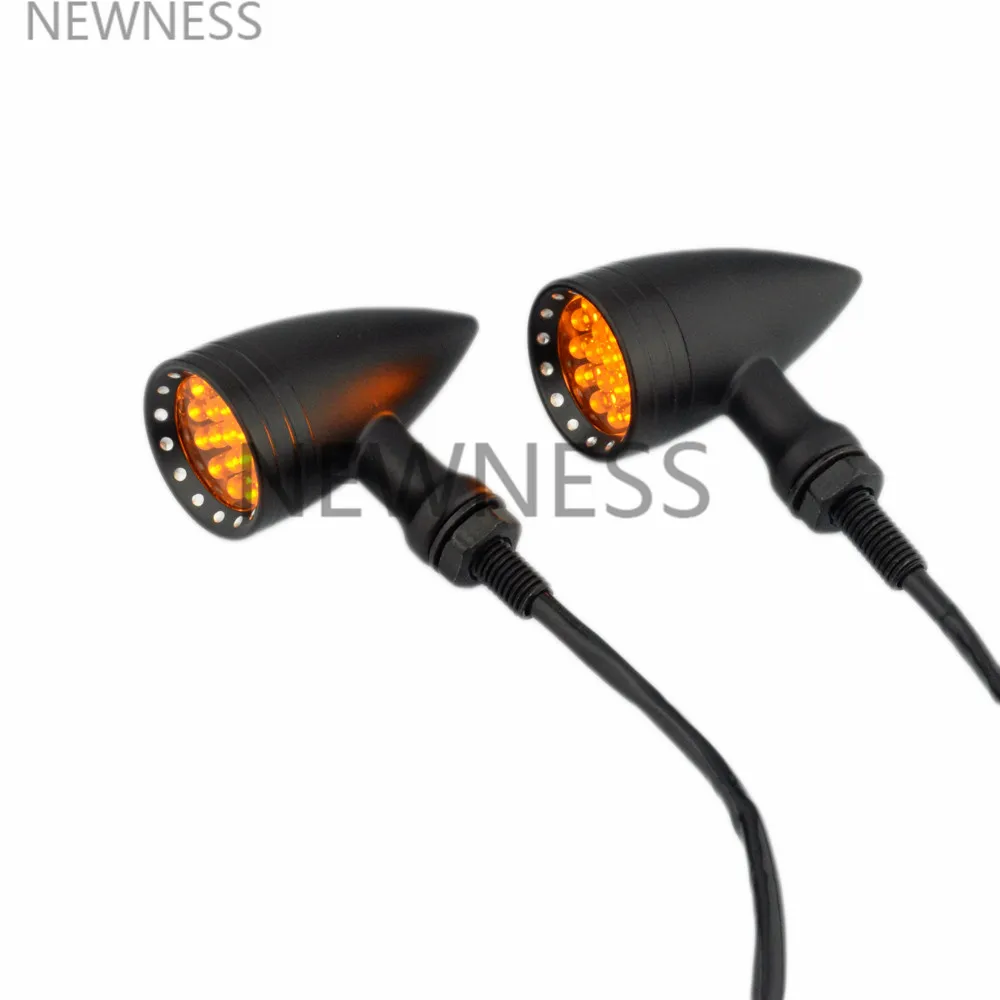 Cafe Racer LED Пуля мотоцикл указатель поворота Универсальный для Harley Honda Triumph Bobber Chopper